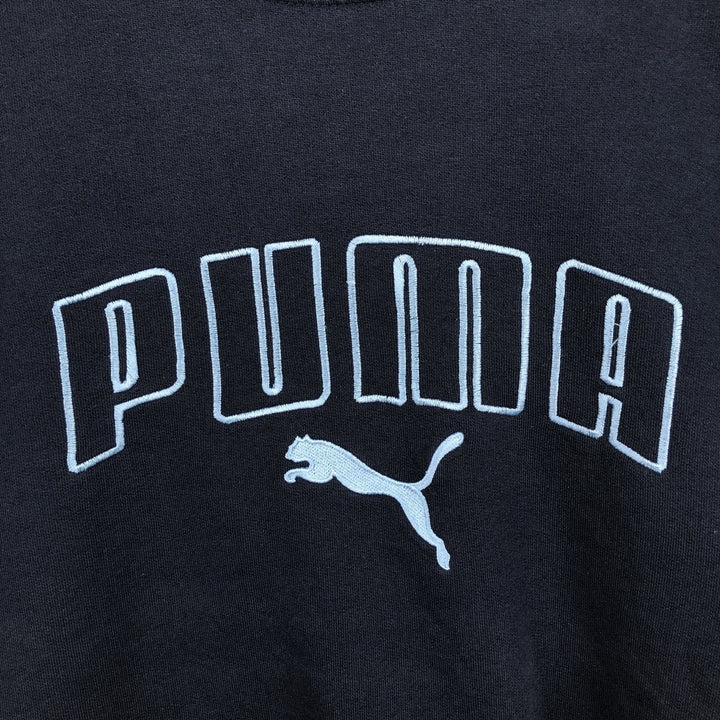 90'S Puma logo sweatshirt, men's size L (approx.) cotton navy blue type Vintage Second Hand