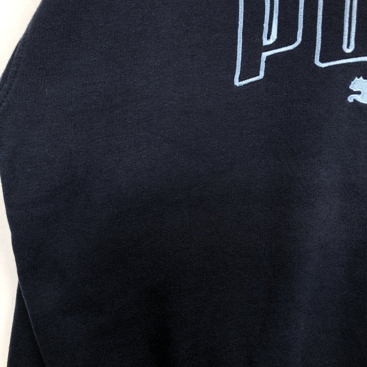 90'S Puma logo sweatshirt, men's size L (approx.) cotton navy blue type Vintage Second Hand