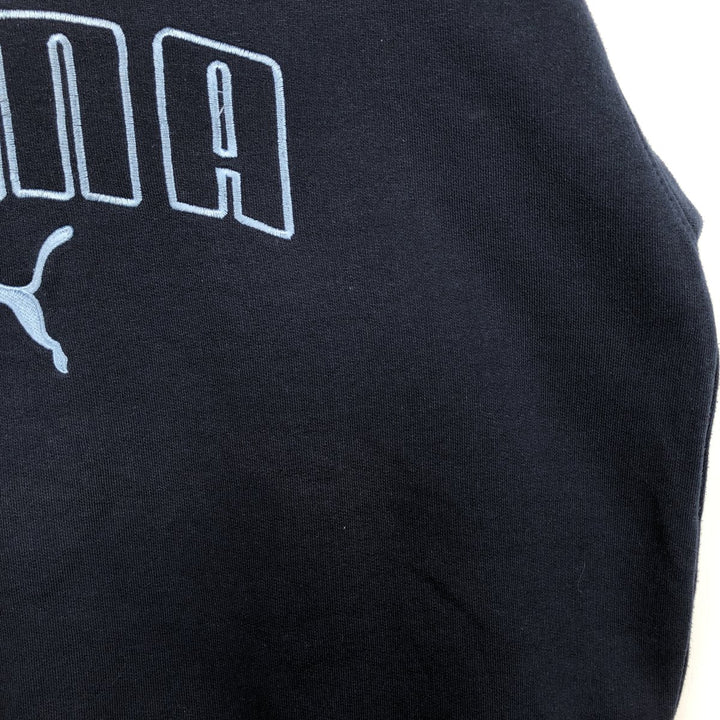90'S Puma logo sweatshirt, men's size L (approx.) cotton navy blue type Vintage Second Hand