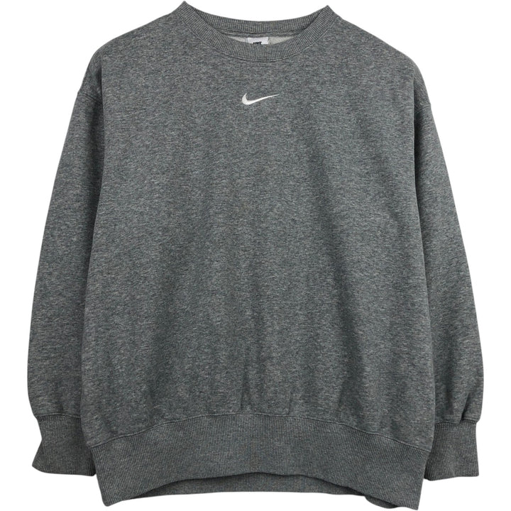 Nike Center Logo One-Point Logo Sweatshirt, Men's Size Small cotton gray type Vintage Second Hand
