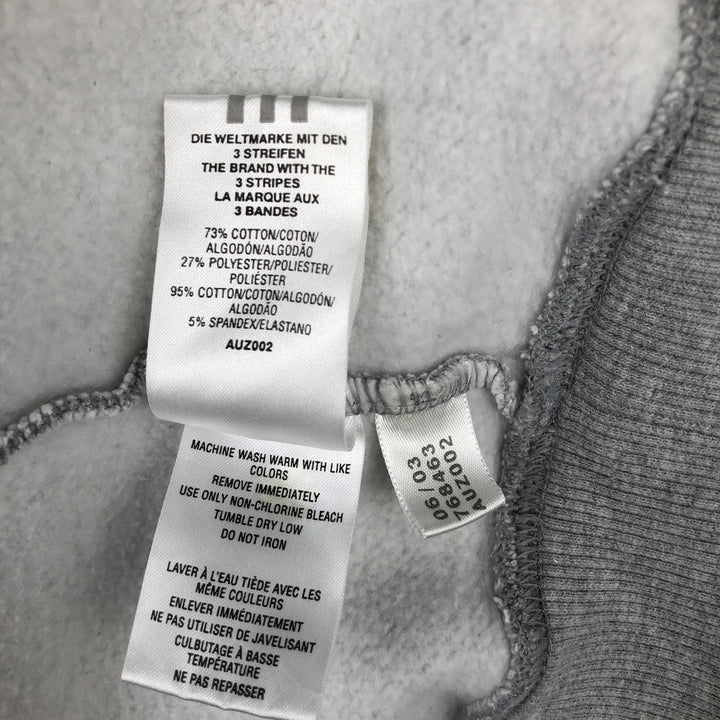 00'S Adidas logo sweatshirt, men's size L cotton gray type Vintage Second Hand
