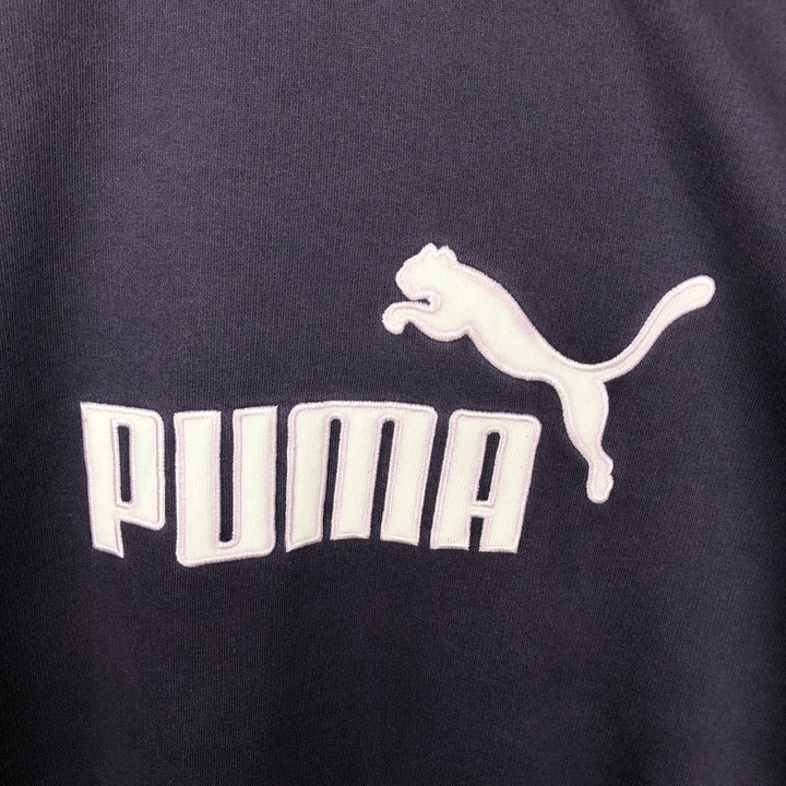 PUMA logo sweatshirt, men's size L cotton navy blue type Vintage Second Hand