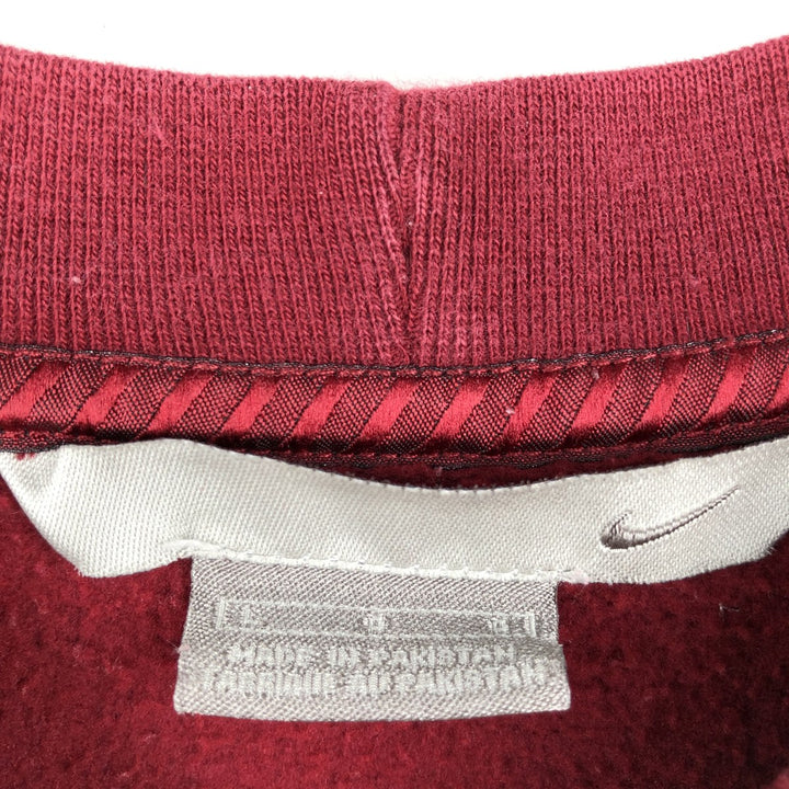 2000'S Nike logo sweatshirt, men's size L cotton red type Vintage Second Hand