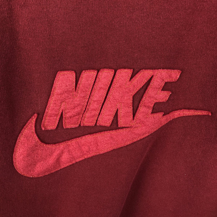 2000'S Nike logo sweatshirt, men's size L cotton red type Vintage Second Hand