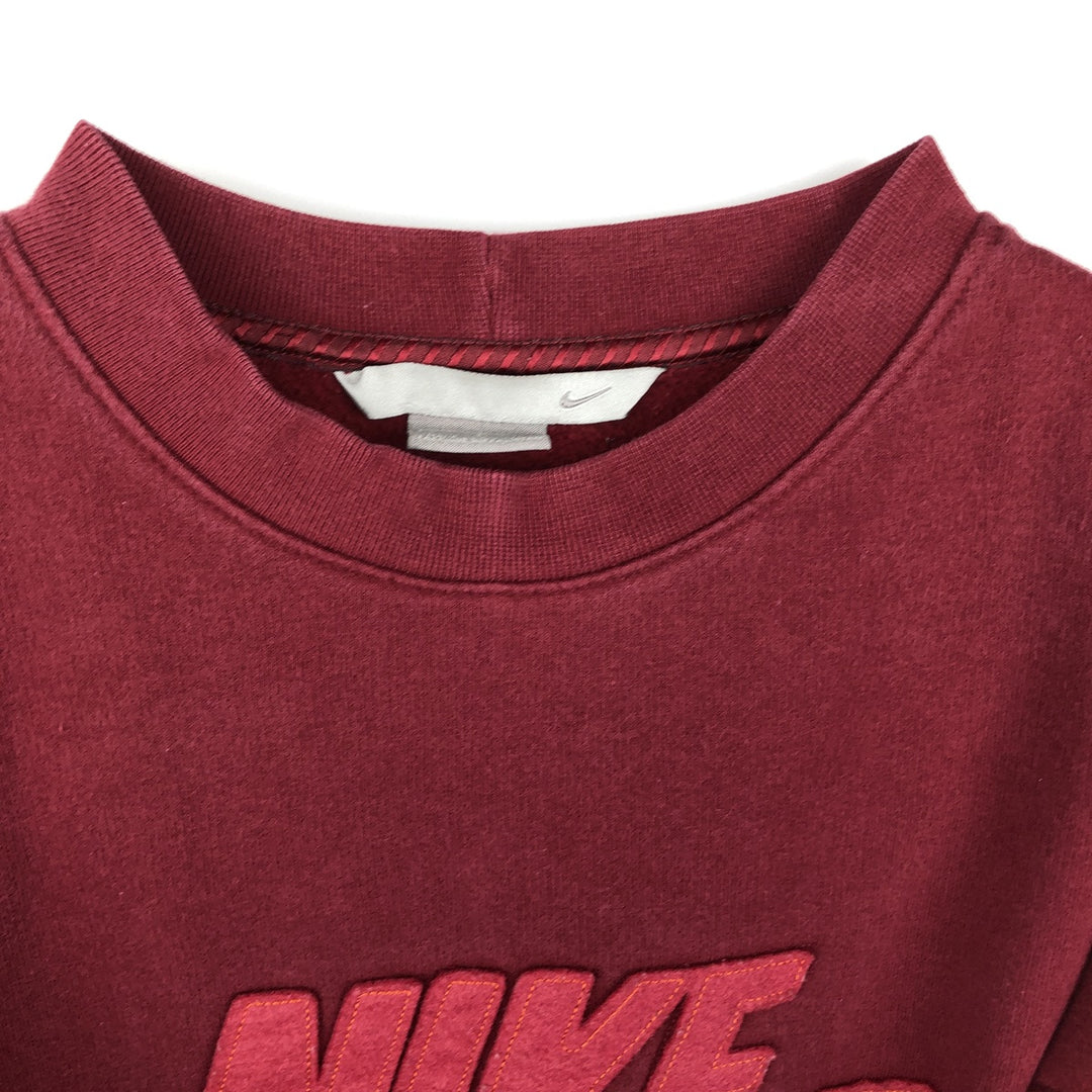 2000'S Nike logo sweatshirt, men's size L cotton red type Vintage Second Hand