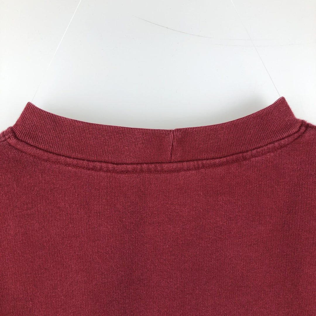 2000'S Nike logo sweatshirt, men's size L cotton red type Vintage Second Hand