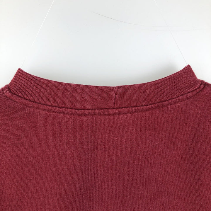 2000'S Nike logo sweatshirt, men's size L cotton red type Vintage Second Hand