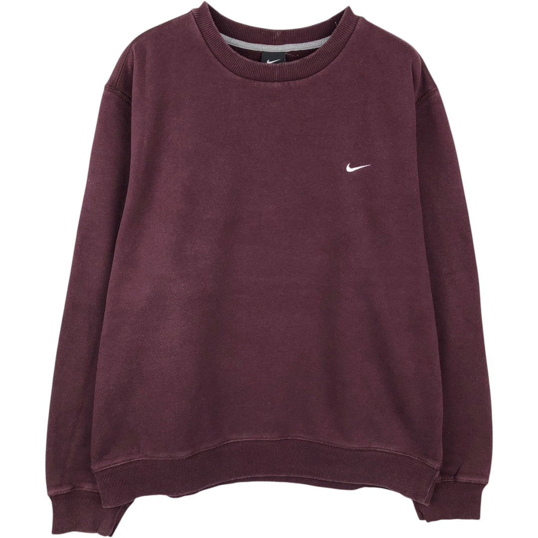 Nike One Point Logo Sweatshirt, Trainer, Men's XL cotton Purple type red-purple Vintage Second Hand