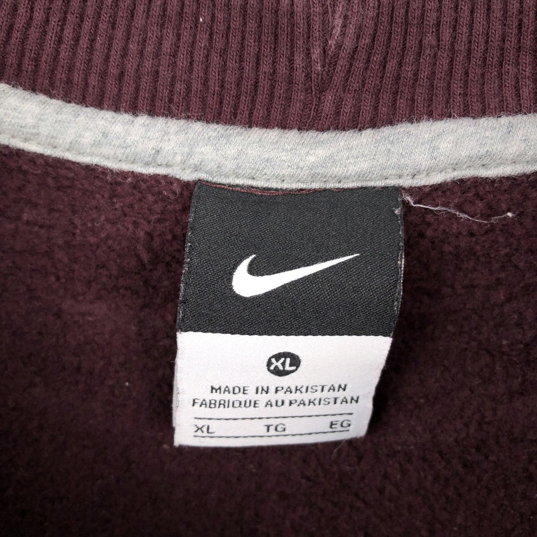 Nike One Point Logo Sweatshirt, Trainer, Men's XL cotton Purple type red-purple Vintage Second Hand