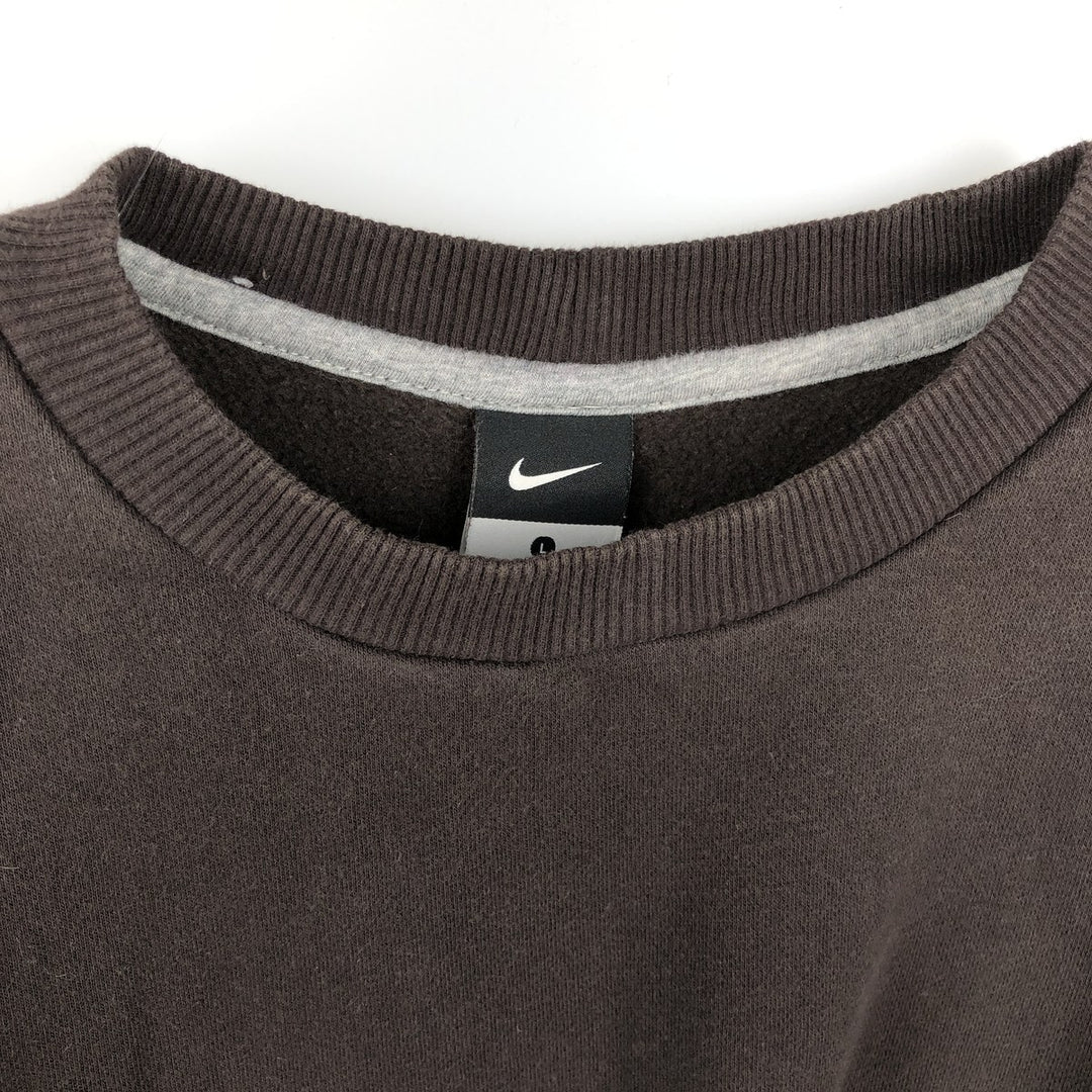 Nike One Point Logo Sweatshirt, Trainer, Men's Size L cotton brown type Vintage Second Hand