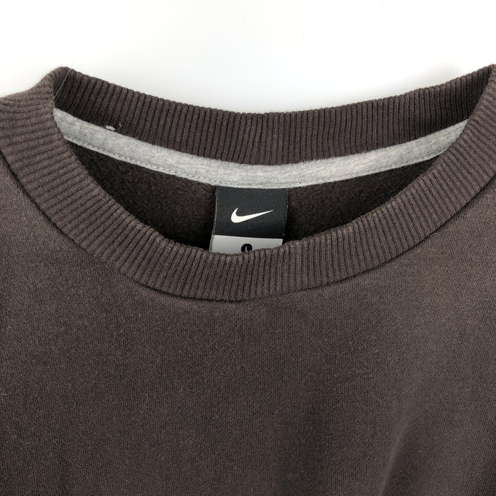Nike One Point Logo Sweatshirt, Trainer, Men's Size L cotton brown type Vintage Second Hand