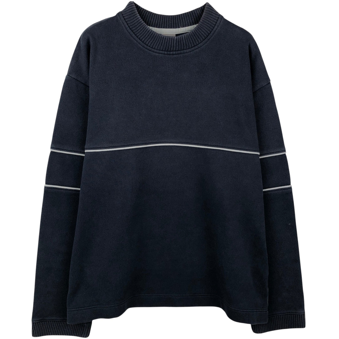 2000'S Nike Athlezic Product Plain Blank Sweatshirt (Men's XL equivalent) cotton navy blue type Vintage Second Hand