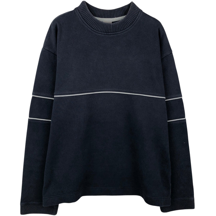 2000'S Nike Athlezic Product Plain Blank Sweatshirt (Men's XL equivalent) cotton navy blue type Vintage Second Hand