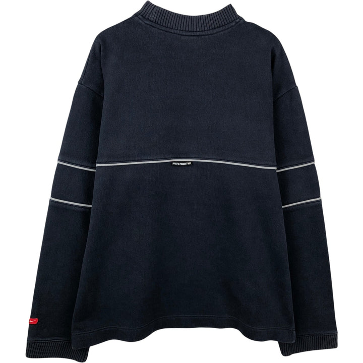 2000'S Nike Athlezic Product Plain Blank Sweatshirt (Men's XL equivalent) cotton navy blue type Vintage Second Hand