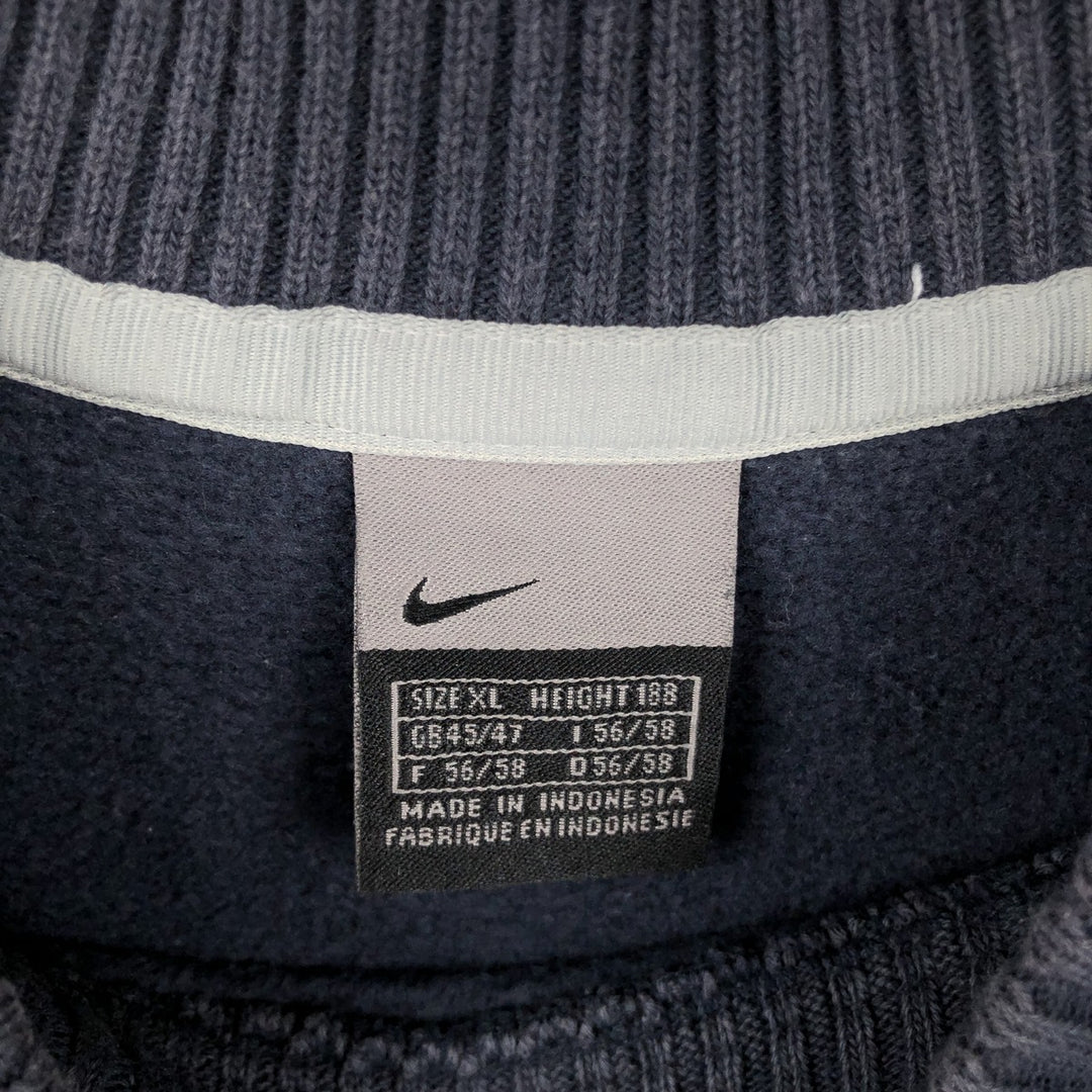 2000'S Nike Athlezic Product Plain Blank Sweatshirt (Men's XL equivalent) cotton navy blue type Vintage Second Hand