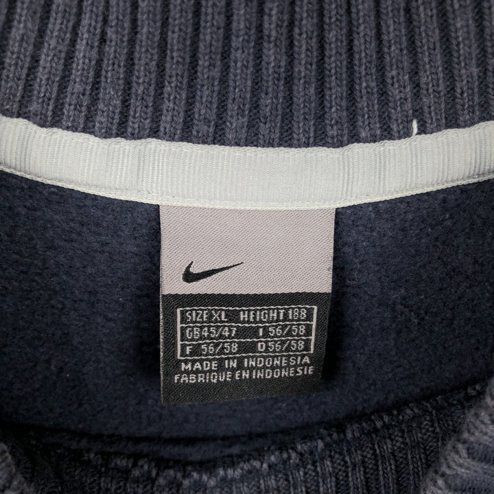 2000'S Nike Athlezic Product Plain Blank Sweatshirt (Men's XL equivalent) cotton navy blue type Vintage Second Hand