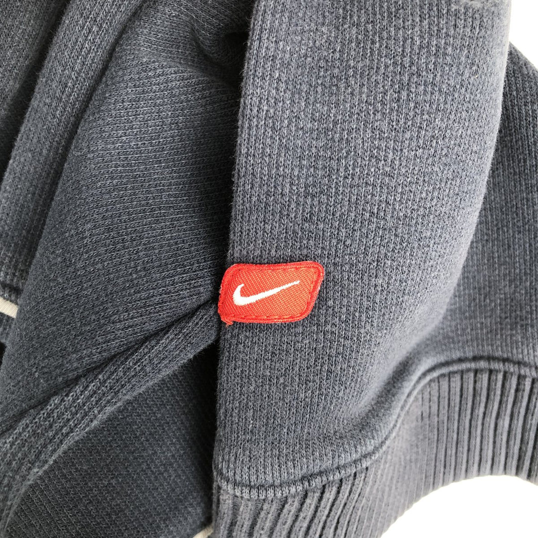 2000'S Nike Athlezic Product Plain Blank Sweatshirt (Men's XL equivalent) cotton navy blue type Vintage Second Hand