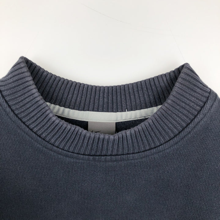 2000'S Nike Athlezic Product Plain Blank Sweatshirt (Men's XL equivalent) cotton navy blue type Vintage Second Hand