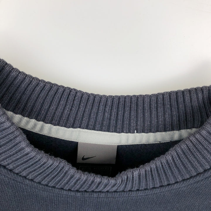 2000'S Nike Athlezic Product Plain Blank Sweatshirt (Men's XL equivalent) cotton navy blue type Vintage Second Hand