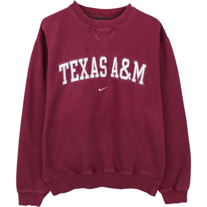 2000'S Nike Team College Sweatshirt, Men's Size Small cotton Red type red-purple Vintage Second Hand