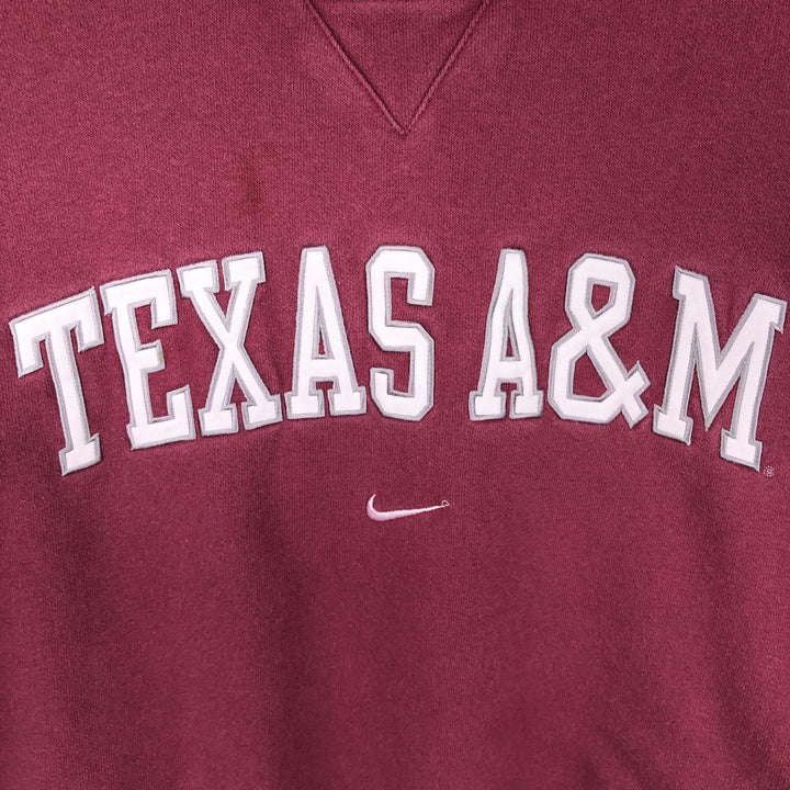 2000'S Nike Team College Sweatshirt, Men's Size Small cotton Red type red-purple Vintage Second Hand
