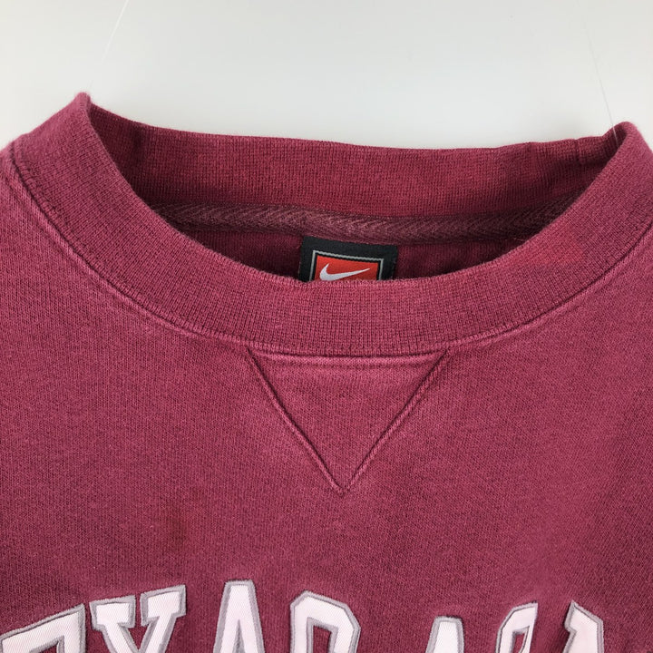 2000'S Nike Team College Sweatshirt, Men's Size Small cotton Red type red-purple Vintage Second Hand