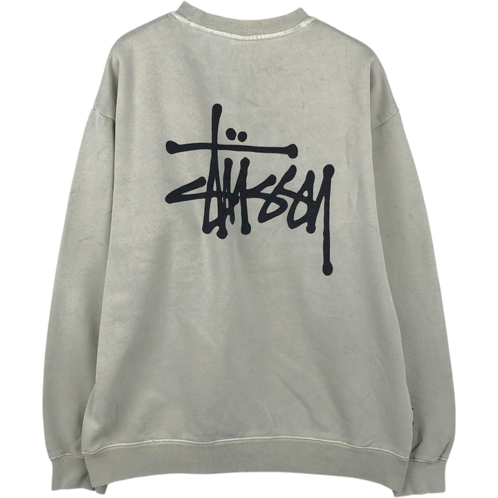 Stussy Australia Logo Sweatshirt (Men's Size S) cotton Khaki type sage green Vintage Second Hand