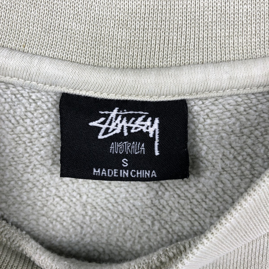 Stussy Australia Logo Sweatshirt (Men's Size S) cotton Khaki type sage green Vintage Second Hand