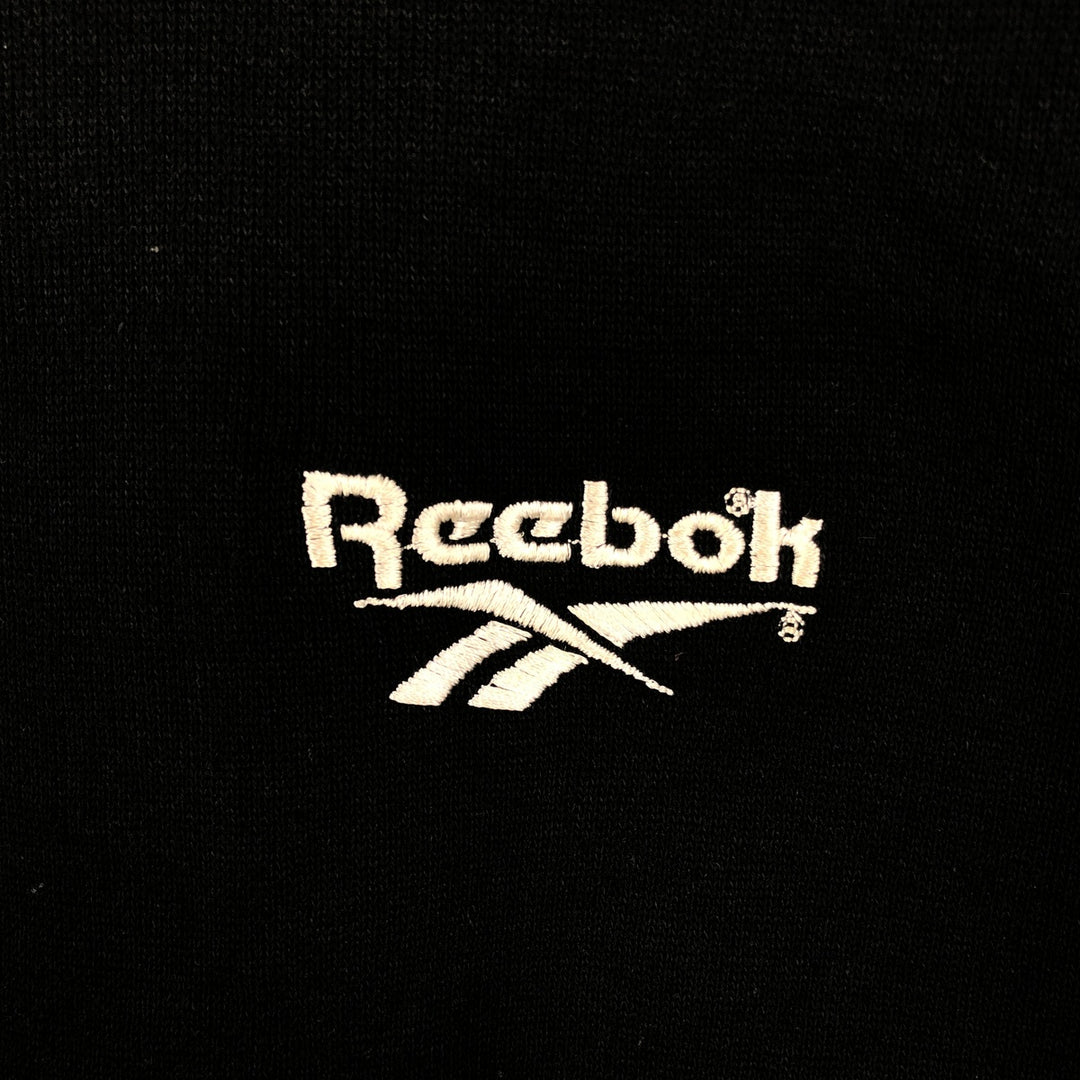 90'S Reebok Logo Sweatshirt, Made in USA, Men's XL, Vintage cotton black type Vintage Second Hand