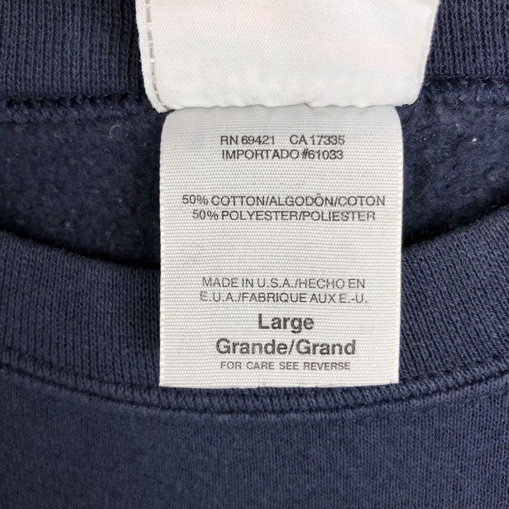 90'S Reebok Logo Sweatshirt, Made in USA, Men's Size L, Vintage cotton navy blue type Vintage Second Hand