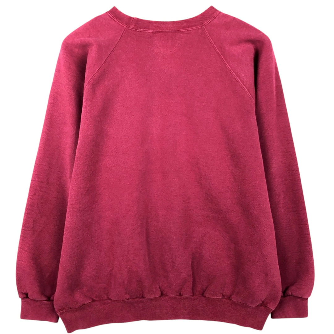 80s-90'S Adidas Trefoil Logo Sweatshirt, Made in USA, Men's Size M (approx.), Vintage cotton red type Vintage Second Hand