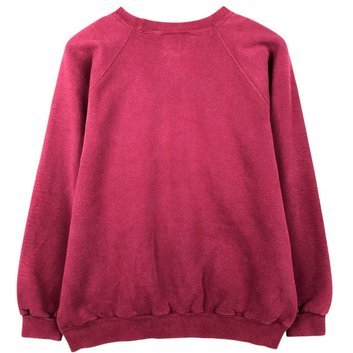 80s-90'S Adidas Trefoil Logo Sweatshirt, Made in USA, Men's Size M (approx.), Vintage cotton red type Vintage Second Hand