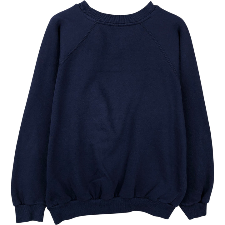 80'S Adidas large logo sweatshirt, men's size M (approx.) unclear navy blue type Vintage Second Hand