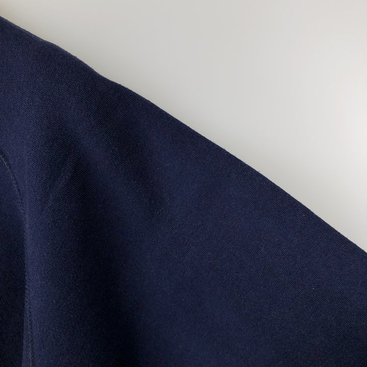 80'S Adidas large logo sweatshirt, men's size M (approx.) unclear navy blue type Vintage Second Hand
