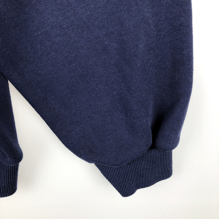 80'S Adidas large logo sweatshirt, men's size M (approx.) unclear navy blue type Vintage Second Hand