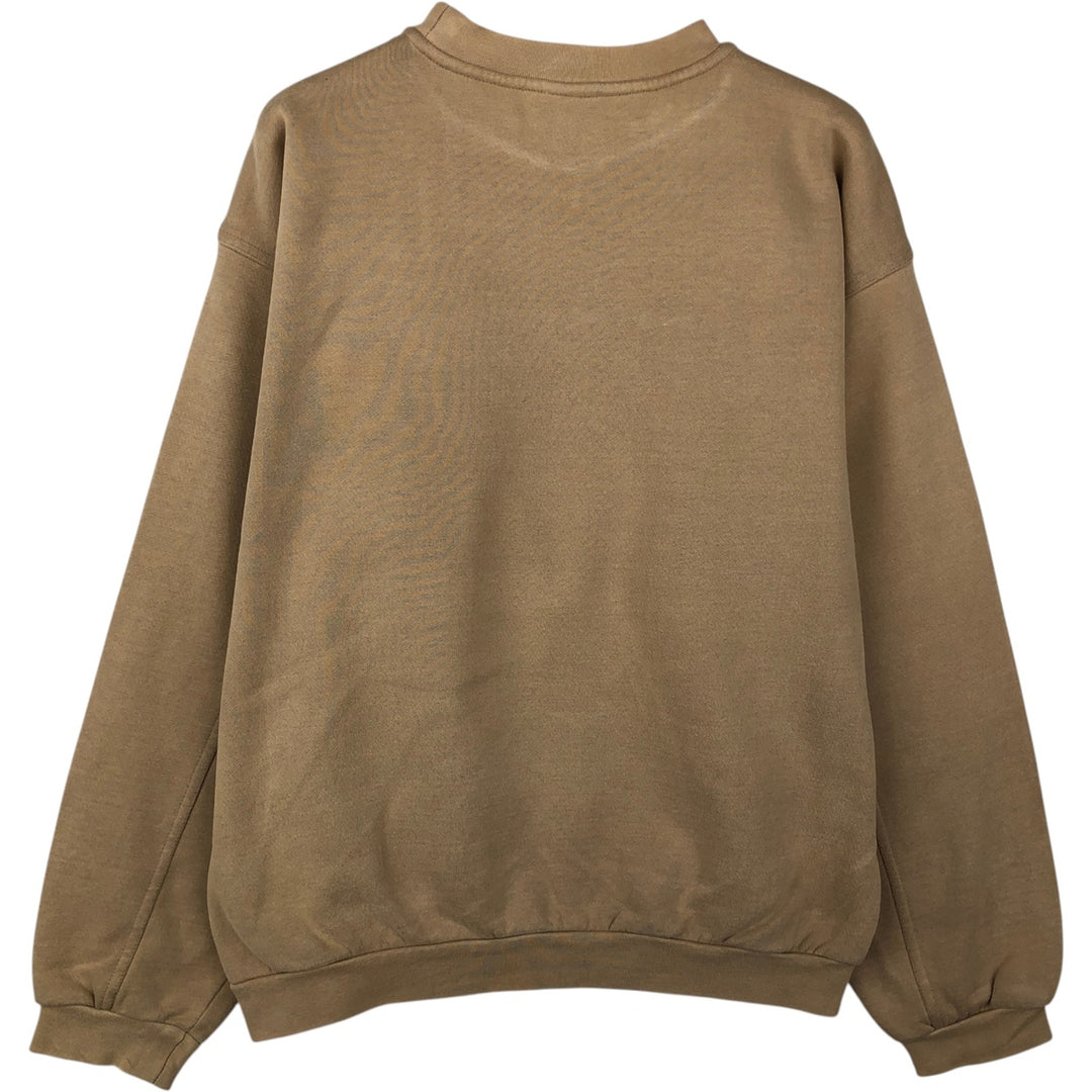 90s-00'S Nike One-Point Logo Sweatshirt, Men's XL, Vintage cotton Beige type Vintage Second Hand