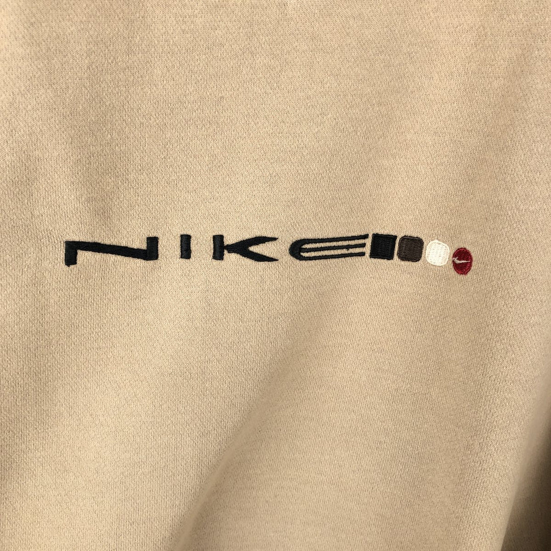90s-00'S Nike One-Point Logo Sweatshirt, Men's XL, Vintage cotton Beige type Vintage Second Hand