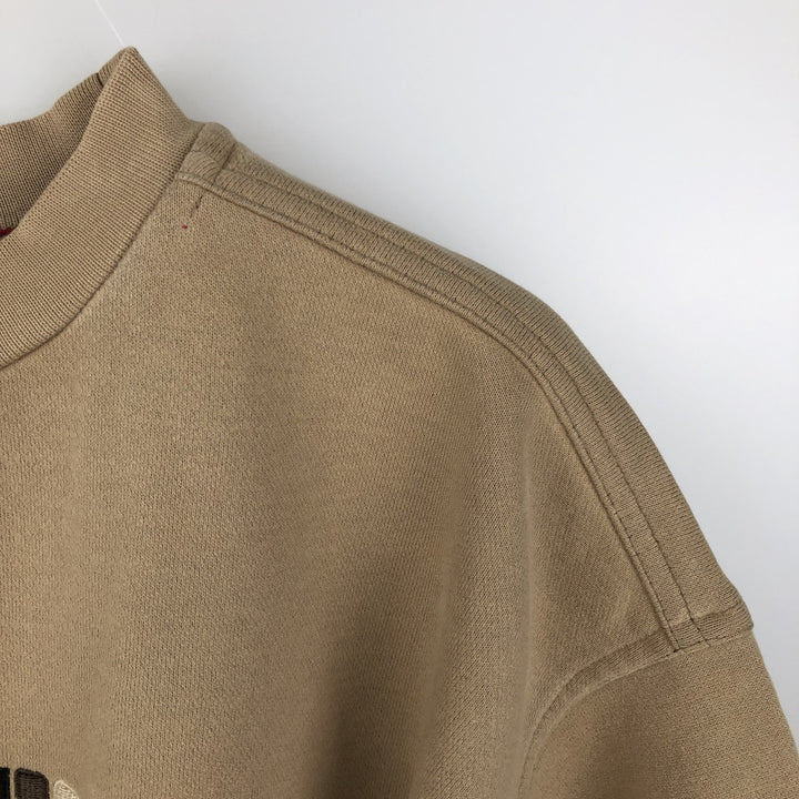 90s-00'S Nike One-Point Logo Sweatshirt, Men's XL, Vintage cotton Beige type Vintage Second Hand