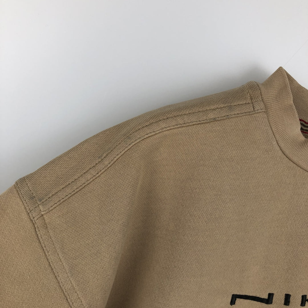 90s-00'S Nike One-Point Logo Sweatshirt, Men's XL, Vintage cotton Beige type Vintage Second Hand