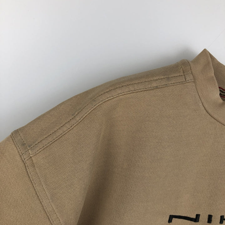 90s-00'S Nike One-Point Logo Sweatshirt, Men's XL, Vintage cotton Beige type Vintage Second Hand