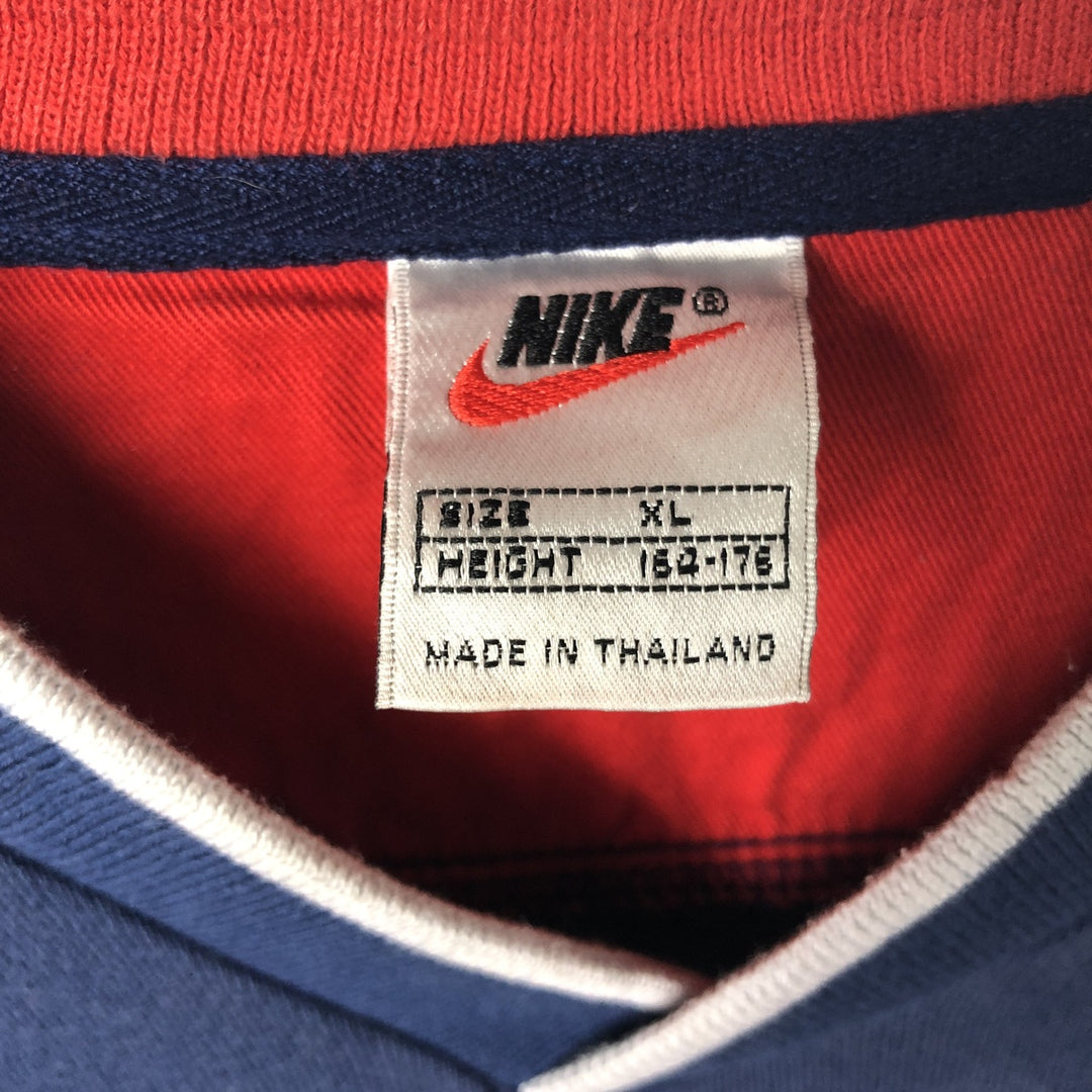 90'S Nike Center Logo Sweatshirt, Men's Size XL (approx.), Vintage cotton navy blue type Vintage Second Hand