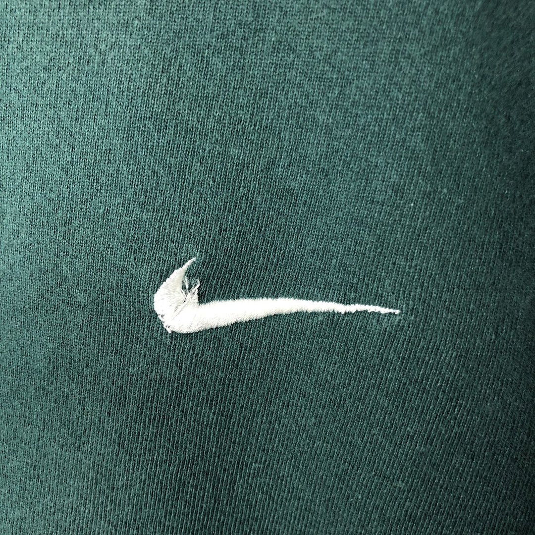 90'S Nike One Point Logo Sweatshirt, Men's M Size, Vintage cotton Green type dark green Vintage Second Hand
