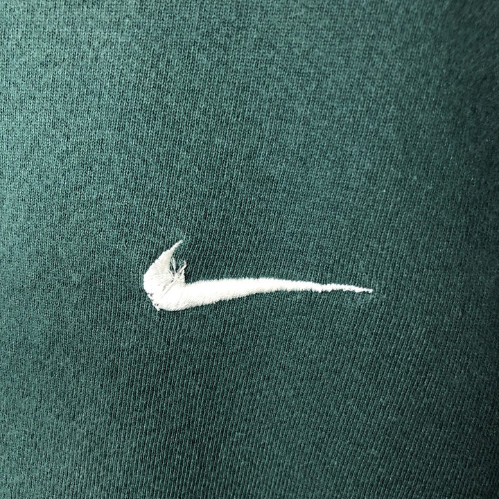 90'S Nike One Point Logo Sweatshirt, Men's M Size, Vintage cotton Green type dark green Vintage Second Hand