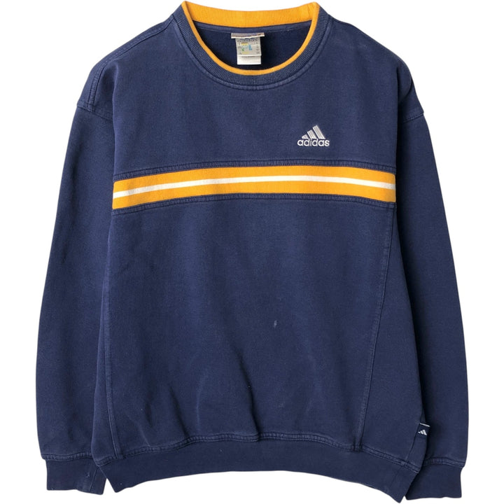 Vintage 90'S Adidas logo sweatshirt, size M, men's cotton navy blue type Vintage Second Hand