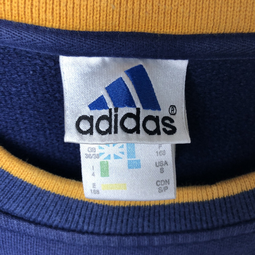 Vintage 90'S Adidas logo sweatshirt, size M, men's cotton navy blue type Vintage Second Hand