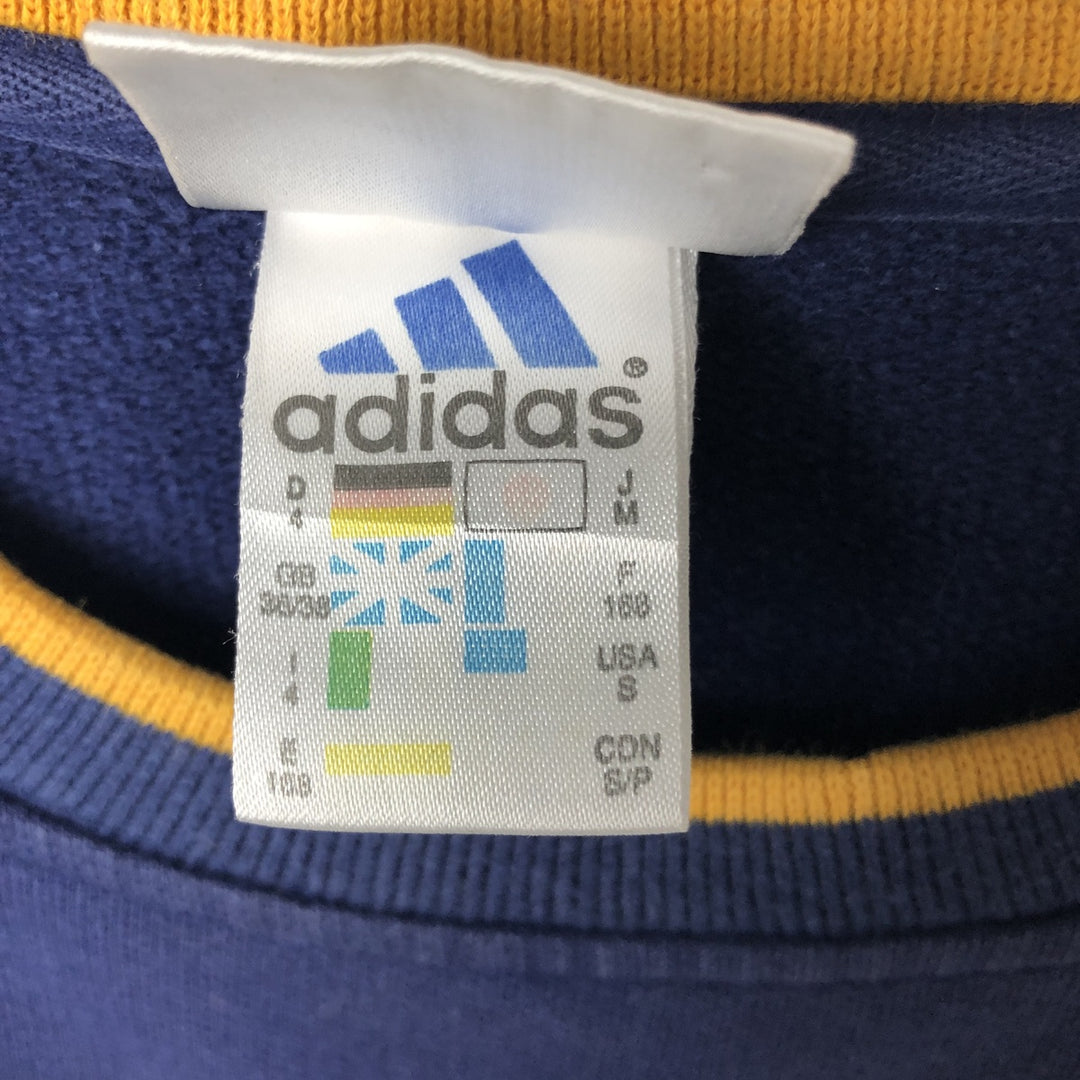 Vintage 90'S Adidas logo sweatshirt, size M, men's cotton navy blue type Vintage Second Hand