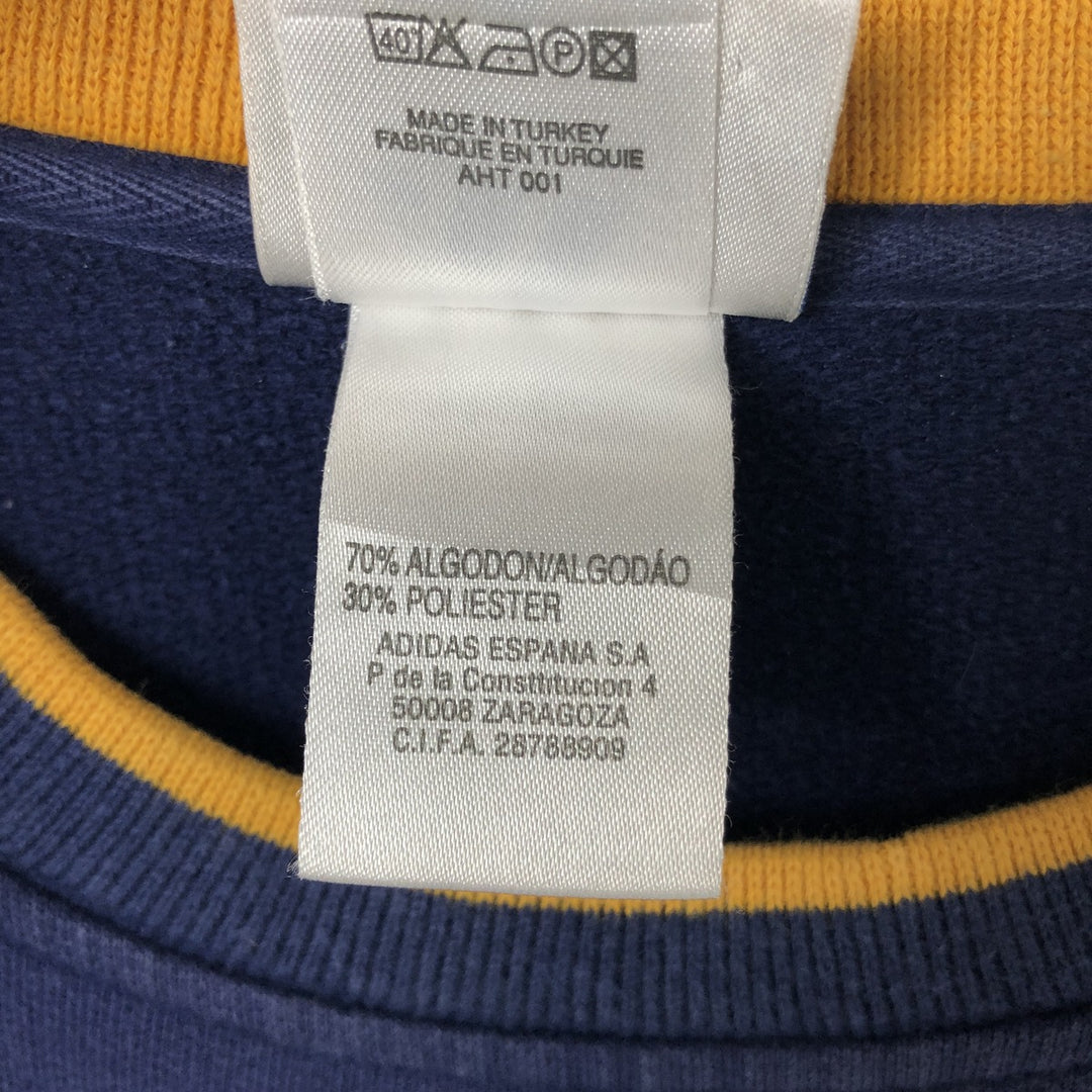 Vintage 90'S Adidas logo sweatshirt, size M, men's cotton navy blue type Vintage Second Hand
