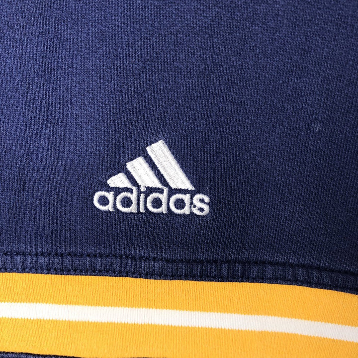 Vintage 90'S Adidas logo sweatshirt, size M, men's cotton navy blue type Vintage Second Hand