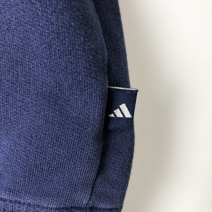Vintage 90'S Adidas logo sweatshirt, size M, men's cotton navy blue type Vintage Second Hand