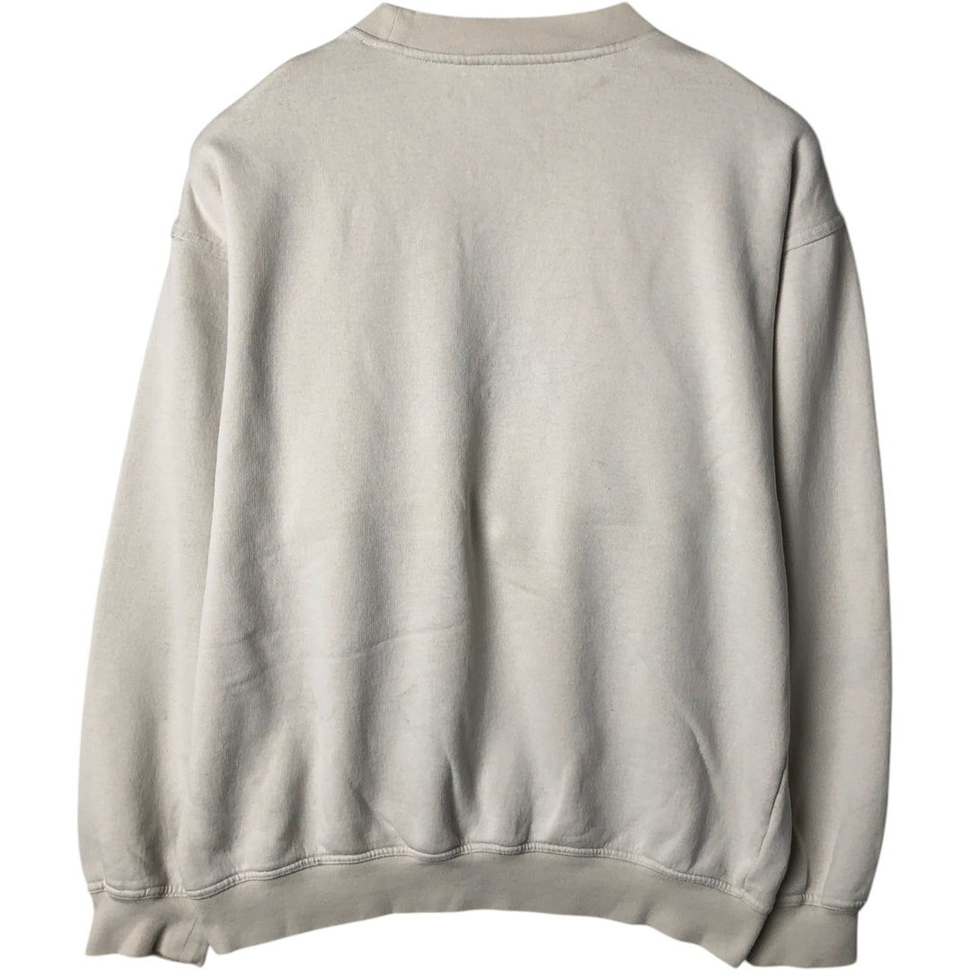 90'S Adidas logo sweatshirt, made in Indonesia, men's size L equivalent, vintage. cotton white type Vintage Second Hand